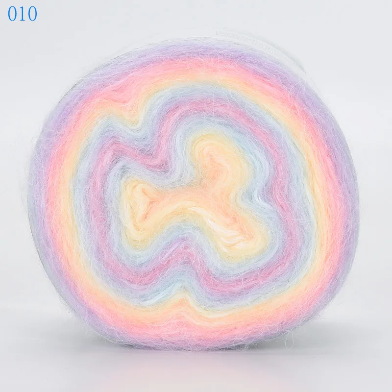 100 g Rainbow Angola Amorous Mohair Wool Yarn Plush Fine Wool Crochet Hand Knitting yarn DIY FOR sweater blanket - Image 3