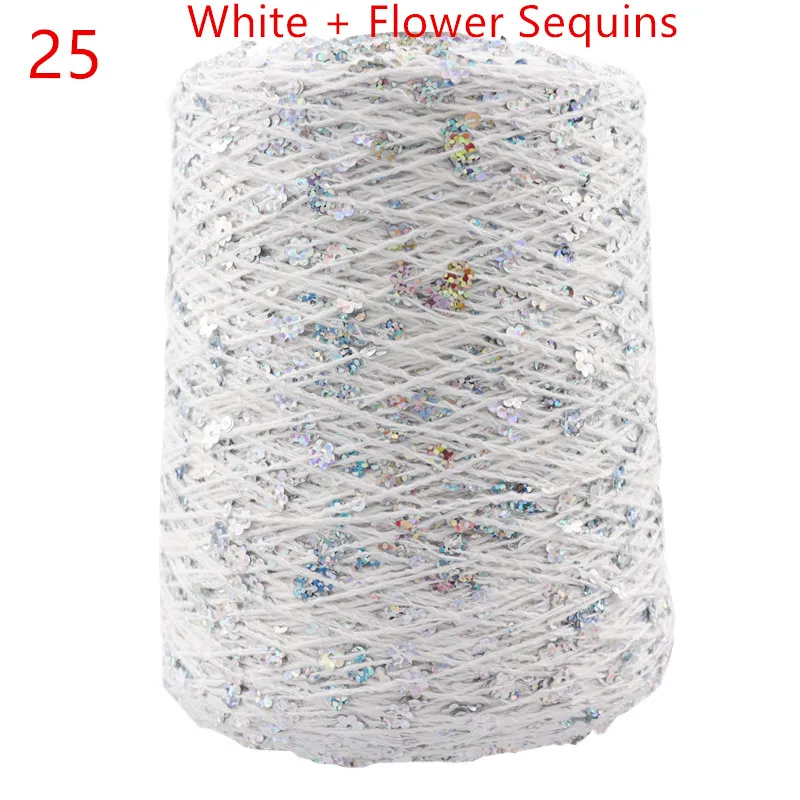 1-88 Colour пряжа 200g 600M 100% cotton yarn 6mm+3mm special Sequin yarn DIY garment accessories Rag doll Knitting yarn - Image 5