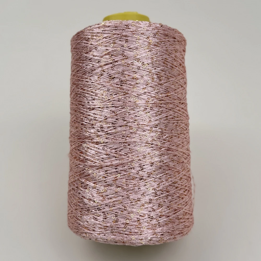 New Colour Блэк пряжа 500g 2500M 2mm Sequin Polyester filament yarn DIY Knitted decoration Hand crochet KNITTING YARN - Image 2