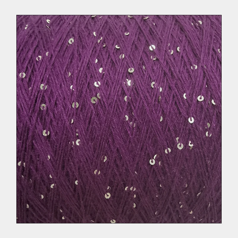 Блэк пряжа 100g 800M 2mm Sequin cotton yarn DIY Knitted decoration Hand crochet KNITTING YARN - Image 4