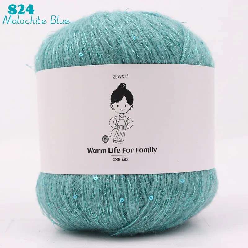 50g/Ball Sequins Mohair gold silver silk Sequin Yarn DIY Hand Knitting FOR woman Baby Thin sweater knit shirt scarf Hat Yarn - Image 5