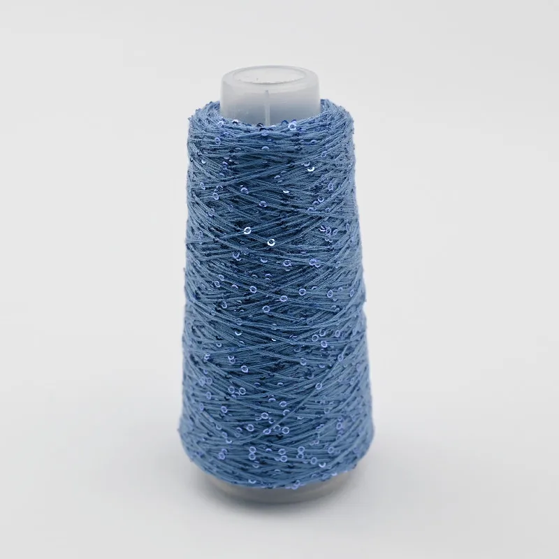 New 2mm sequin cotton yarn 50g More glitter knitting yarn used for DIY hand icrafts weaving hat blankets пряжа - Image 6