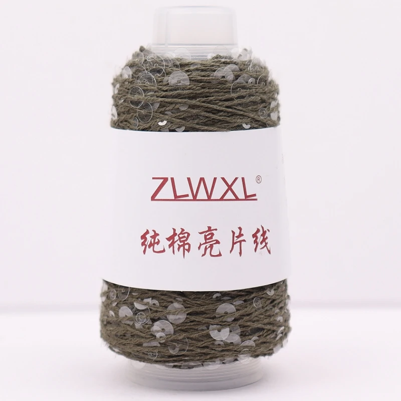пряжа 50g 150M 100% cotton yarn 6mm+3mm special Sequin yarn DIY garment accessories Rag doll Knitting yarn - Image 3
