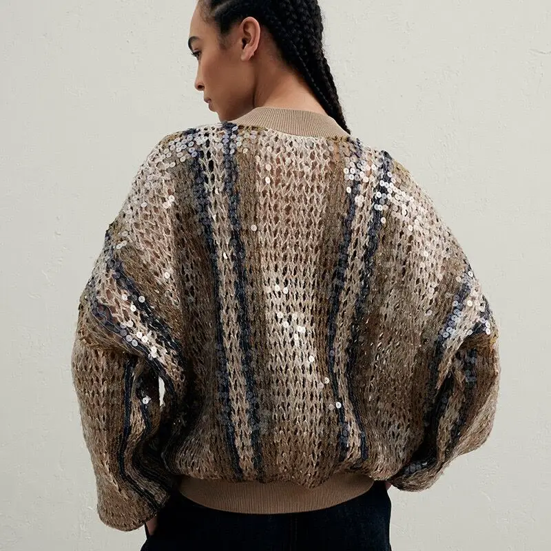 пряжа 50g 150M 100% cotton yarn 6mm+3mm special Sequin yarn DIY garment accessories Rag doll Knitting yarn - Image 3