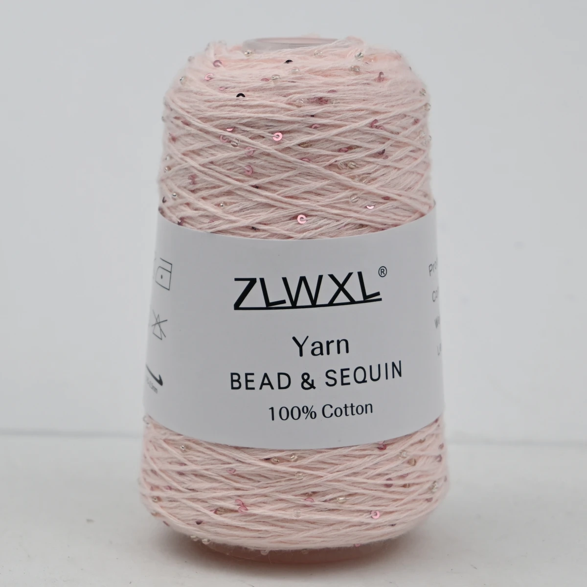 100g 420M 2mm Sequin & Bead cotton yarn DIY Knitted decoration Hand crochet KNITTING YARN - Image 3