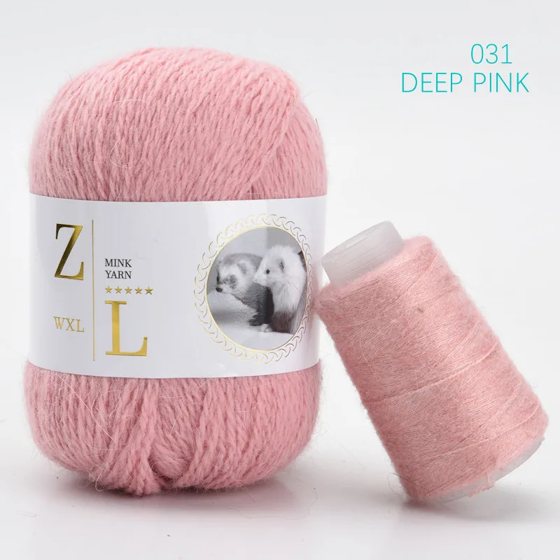 5set* 50g+20g Partner / Set Super High Quality Long Mink Yarn DIY Knitting For Woman Sweater Baby Scarf Hat пряжа Yarn - Image 5