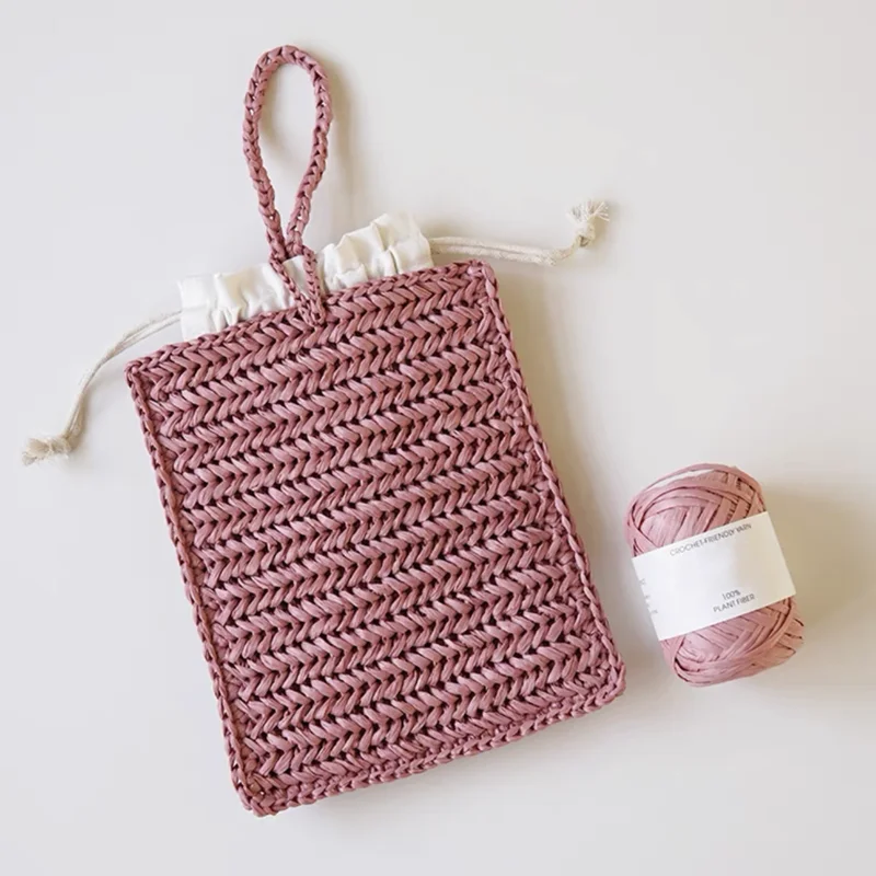 40g / 80M / Ball Summer 100% Natural Fiber RAFFIA Yarn DIY hand knitting For Beach Sun Cotton Straw Hat Bag Shoes Yarn Knitting - Image 3