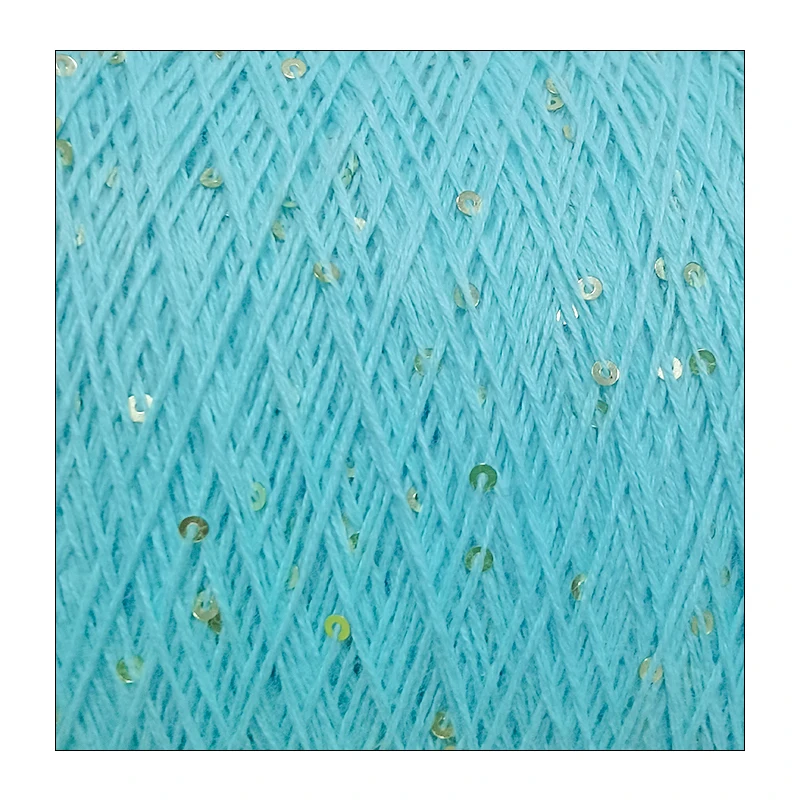 Блэк пряжа 100g 800M 2mm Sequin cotton yarn DIY Knitted decoration Hand crochet KNITTING YARN - Image 3