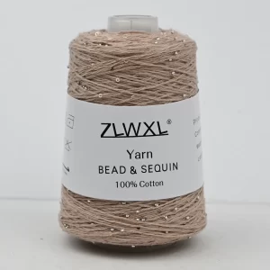 100g 420M 2mm Sequin & Bead cotton yarn DIY Knitted decoration Hand crochet KNITTING YARN