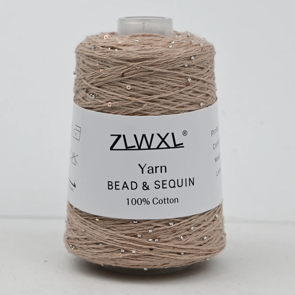 100g 420M 2mm Sequin & Bead cotton yarn DIY Knitted decoration Hand crochet KNITTING YARN