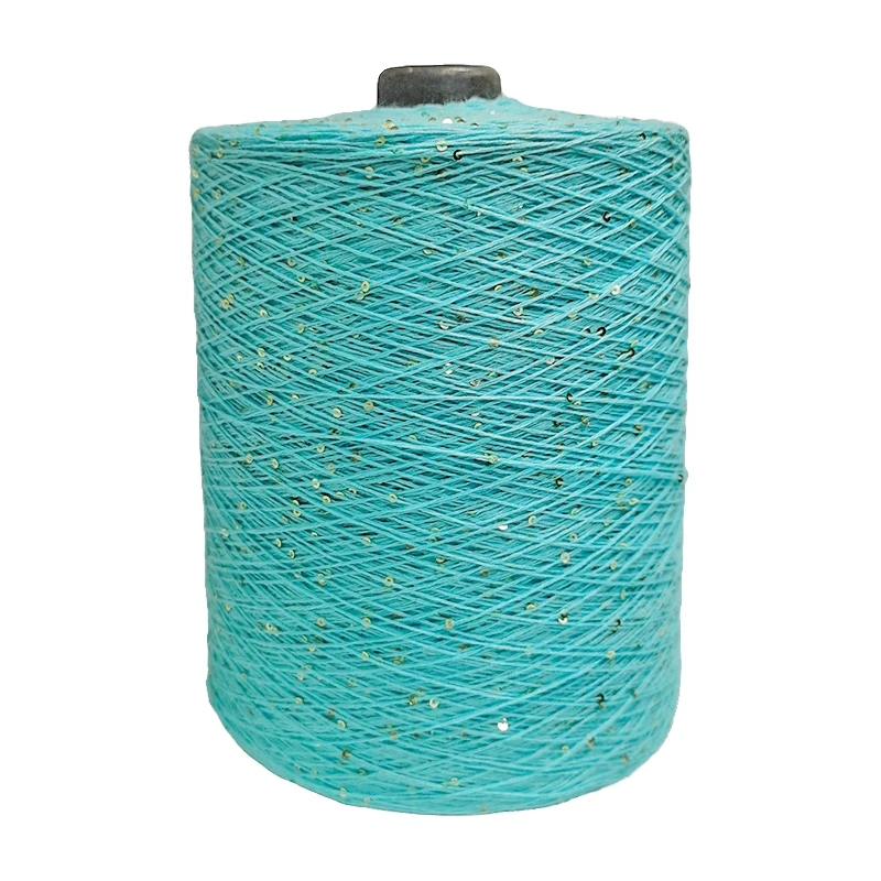 Блэк пряжа 100g 800M 2mm Sequin cotton yarn DIY Knitted decoration Hand crochet KNITTING YARN