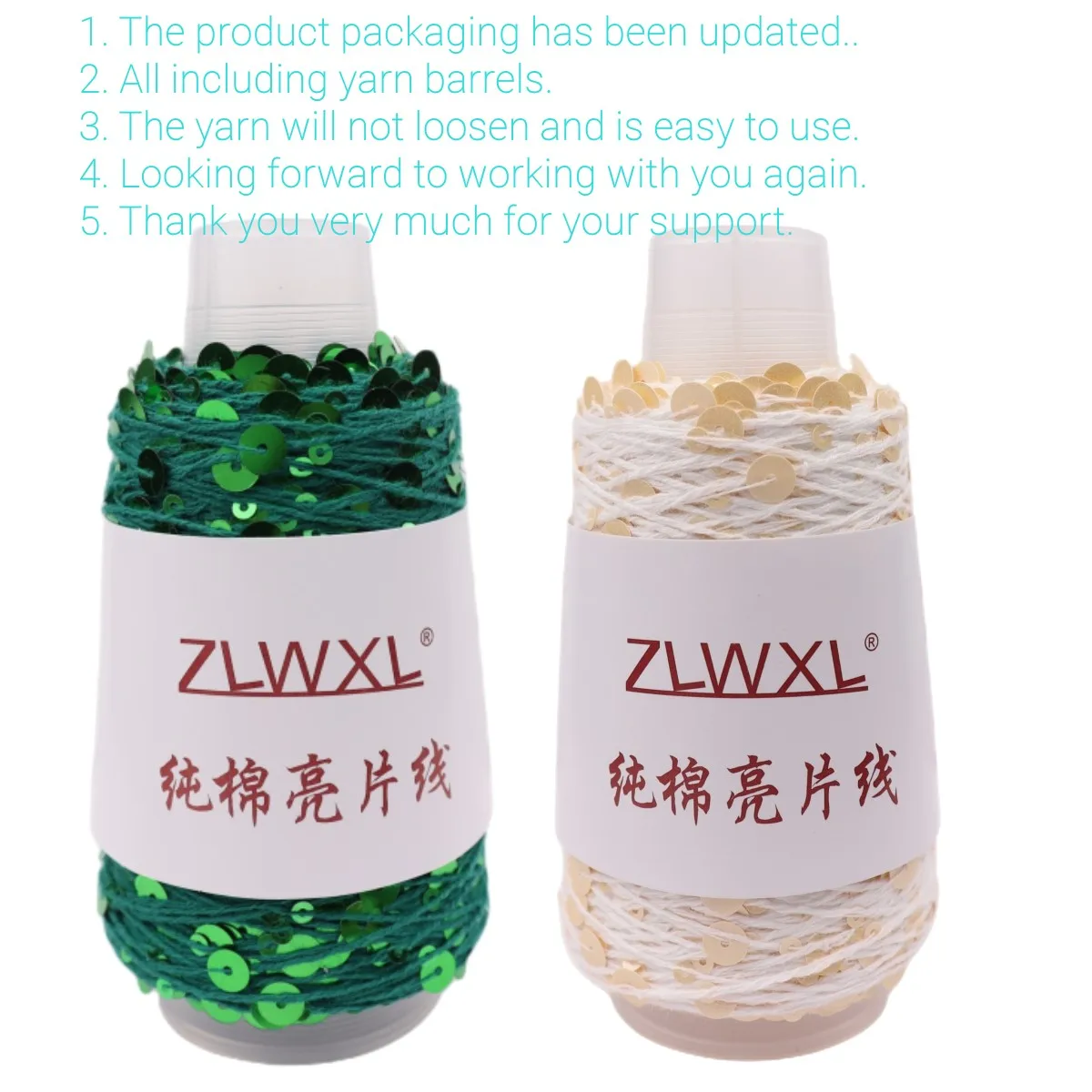 пряжа 50g 150M 100% cotton yarn 6mm+3mm special Sequin yarn DIY garment accessories Rag doll Knitting yarn - Image 4