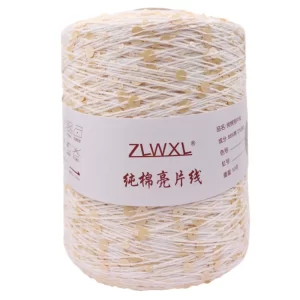 300g 900M 100% cotton yarn 6mm+3mm special Sequin yarn DIY garment accessories Rag doll Knitting yarn