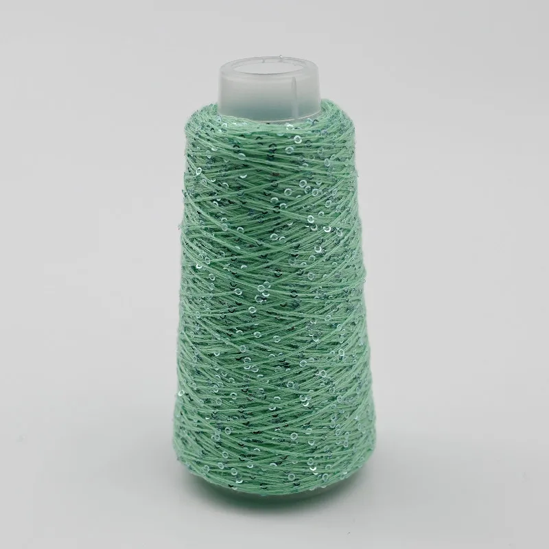 New 2mm sequin cotton yarn 50g More glitter knitting yarn used for DIY hand icrafts weaving hat blankets пряжа - Image 4