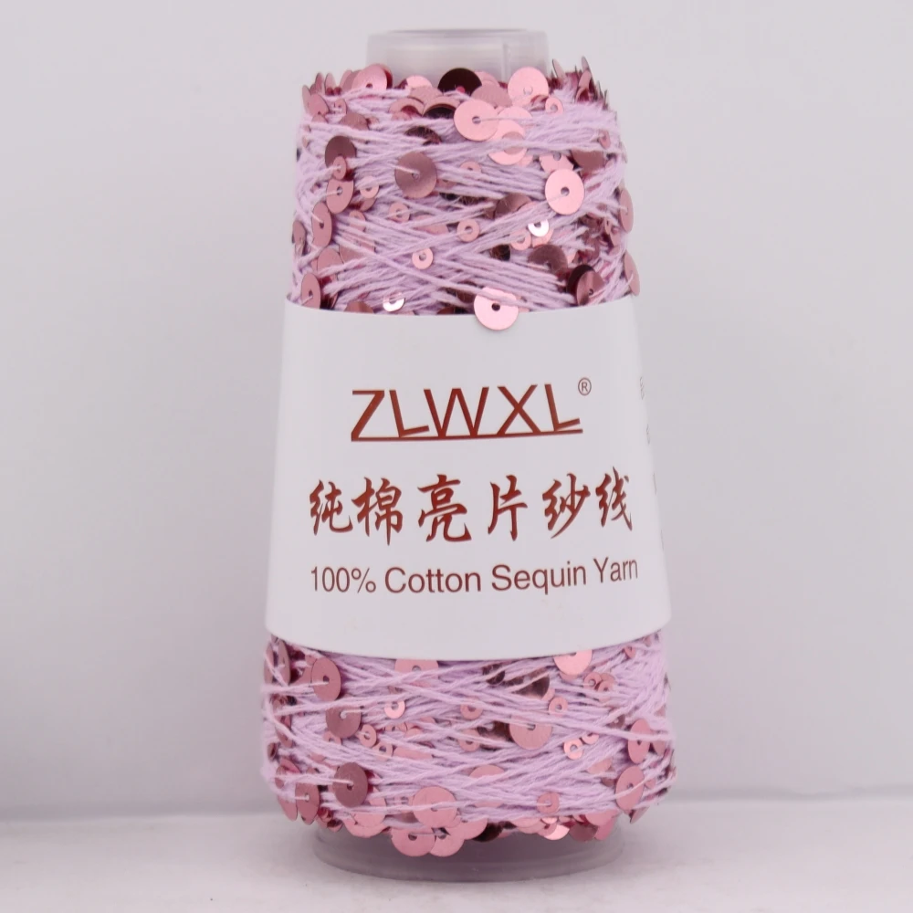 пряжа 50g 150M 100% cotton yarn 6mm+3mm special Sequin yarn DIY garment accessories Rag doll Knitting yarn - Image 2