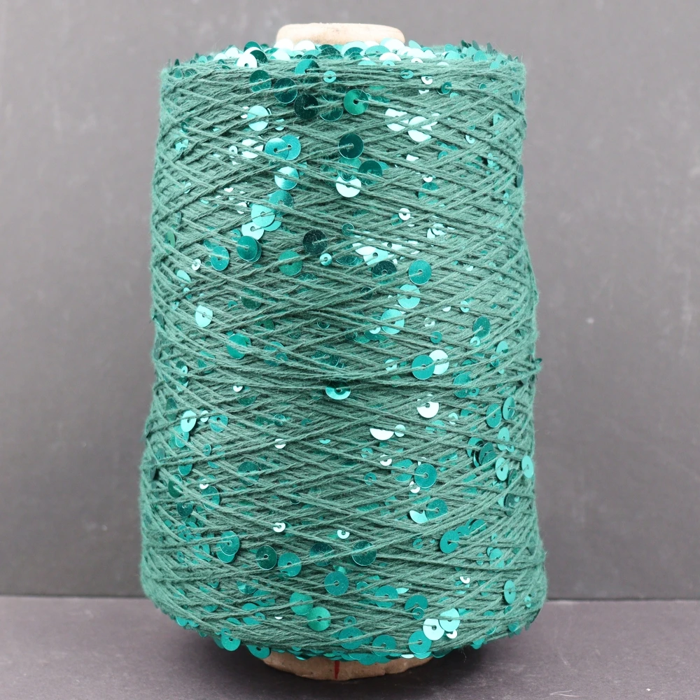 200 Colour 500g /1500M 100% cotton yarn 6mm+3mm special Sequin yarn DIY garment accessories Rag doll Knitting yarn пряжа - Image 6