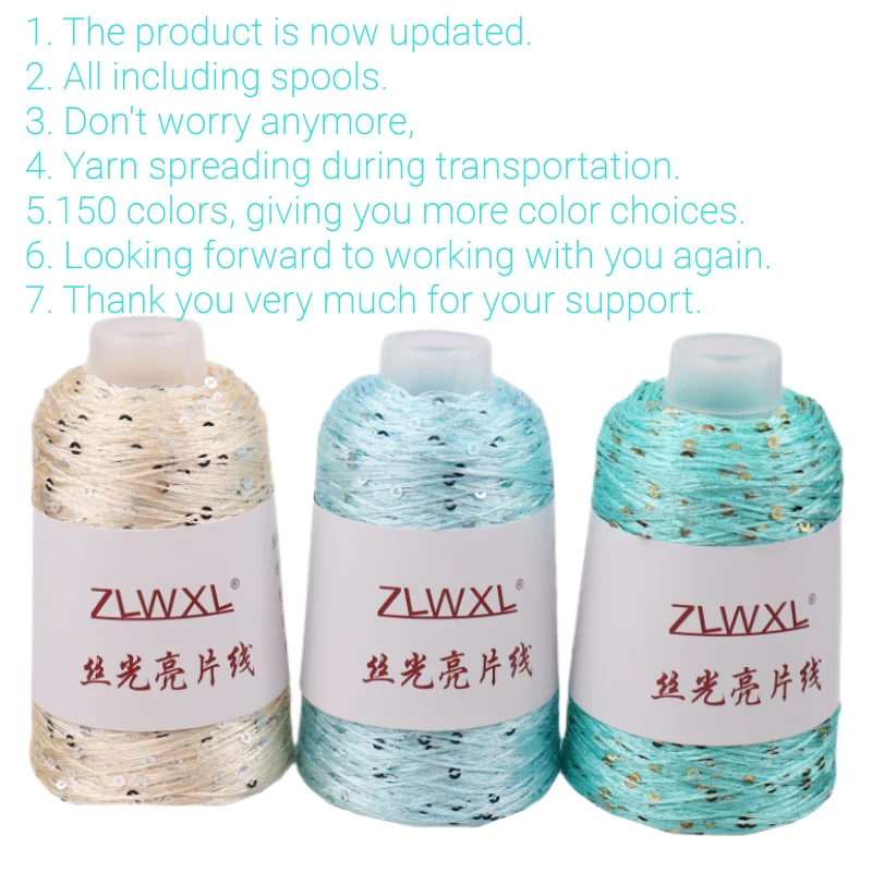 150 Colour пряжа 700M 100g Summer ice silk Mercerized special Sequin yarn DIY hand woven Rag doll knitting wool blanket - Image 4