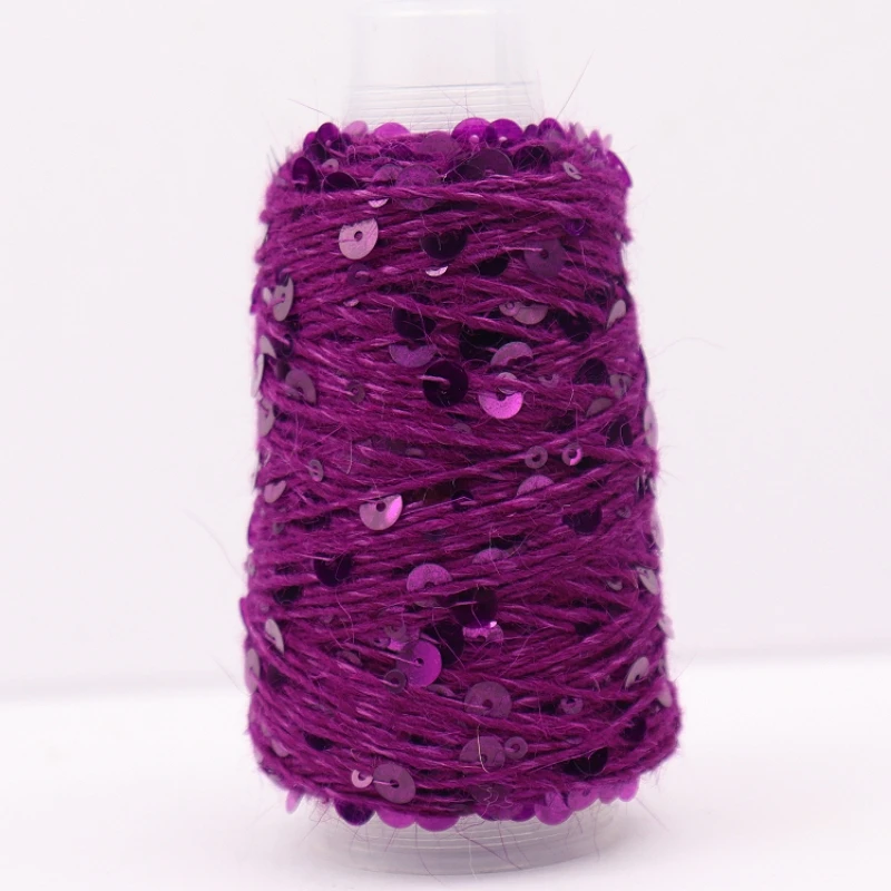 пряжа 500g 1100M Plush Angora rabbit hair Yarn 3mm+6mm Sequins DIY knitting Christmas Sweater Hat Scarf Decoration Wool Yarn - Image 6