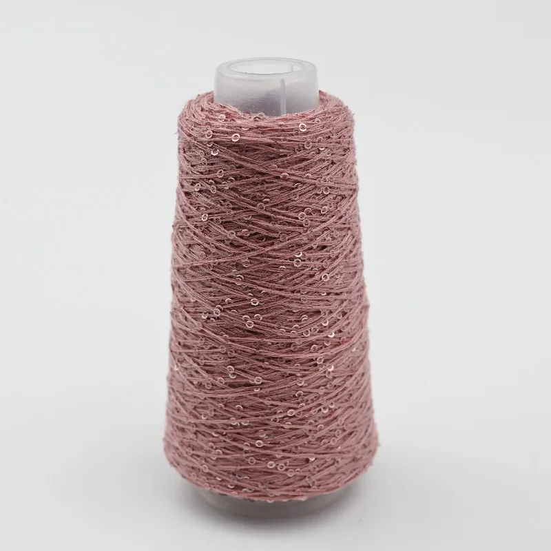 New 2mm sequin cotton yarn 50g More glitter knitting yarn used for DIY hand icrafts weaving hat blankets пряжа - Image 3