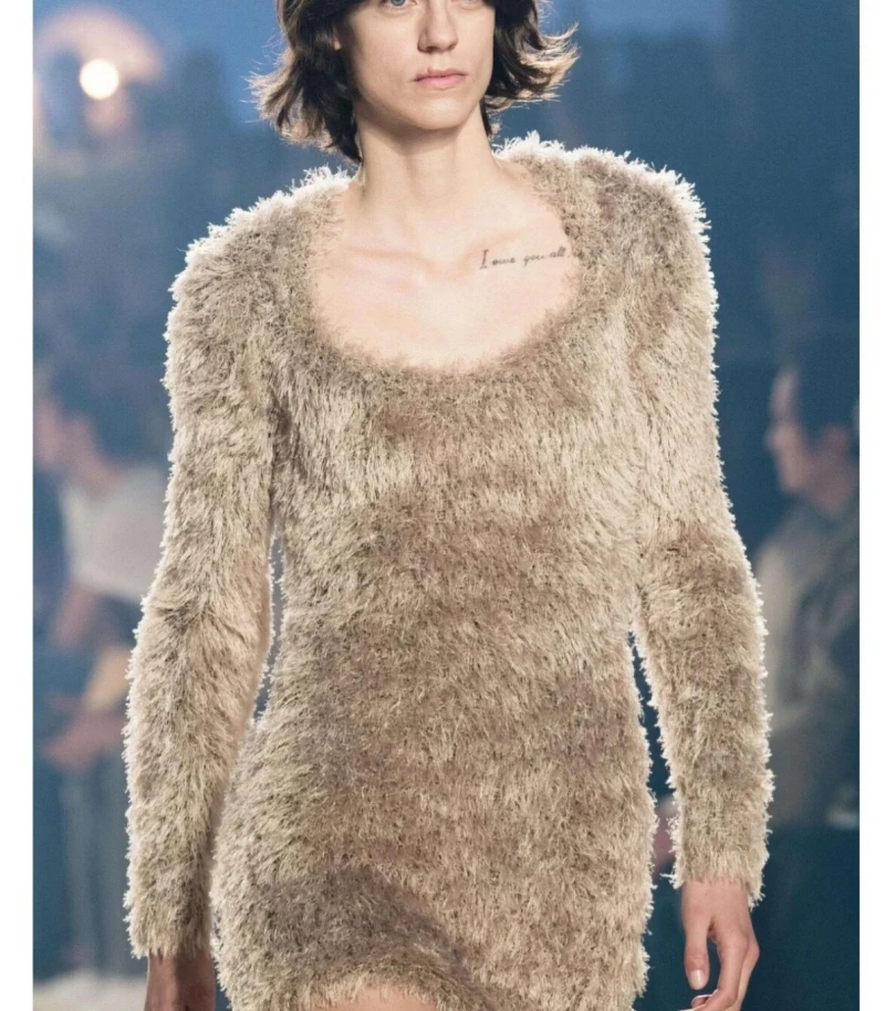 100g 500 metre 2cM Imitation Rabbit ECO Mink hair nylon yarn DIY Hand knitted winter warm Sweater Hat Doll scarf пряжа Yarn - Image 3