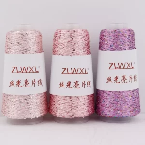 New Colour 50g 250M 2mm Sequin Polyester filament yarn DIY Knitted decoration Hand crochet KNITTING YARN пряжа