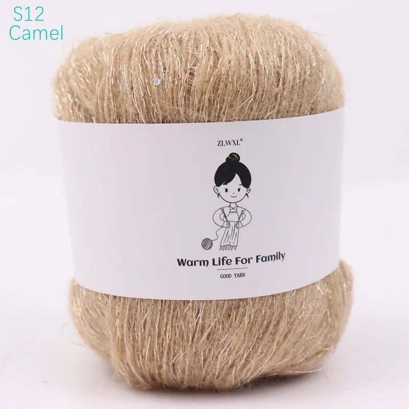 50g/Ball Sequins Mohair gold silver silk Sequin Yarn DIY Hand Knitting FOR woman Baby Thin sweater knit shirt scarf Hat Yarn - Image 6