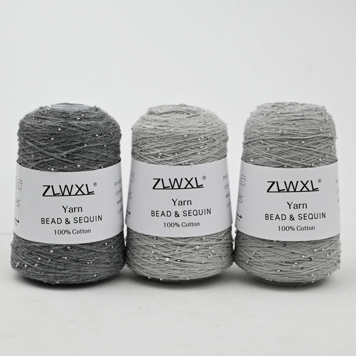 100g 420M 2mm Sequin & Bead cotton yarn DIY Knitted decoration Hand crochet KNITTING YARN - Image 5