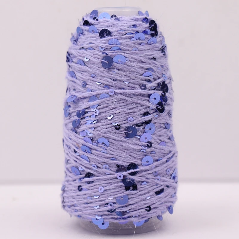 пряжа 500g 1100M Plush Angora rabbit hair Yarn 3mm+6mm Sequins DIY knitting Christmas Sweater Hat Scarf Decoration Wool Yarn - Image 2