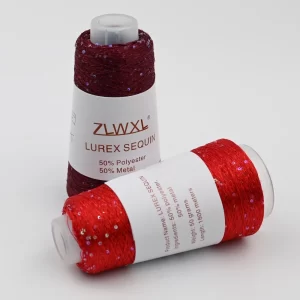 NEW Sequin Gold Pure Silver Lurex Fabric 50g Ball Metallic Knitting Yarn for Crafts Wholesale