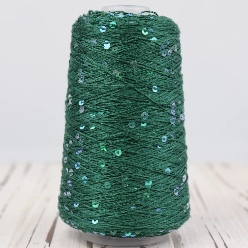 New Colour 100g 3mm Sequin cotton yarn Especially sturdy yarn пряжа DIY Knitted Hand crochet KNITTING - Image 4