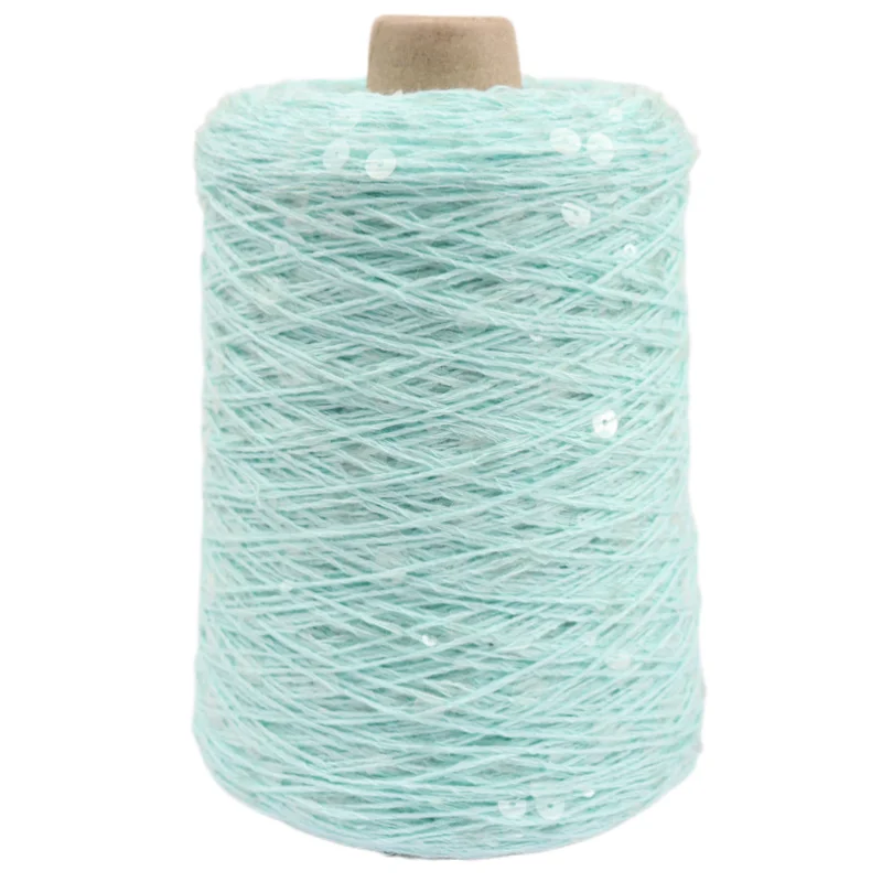 1-88 Colour пряжа 200g 600M 100% cotton yarn 6mm+3mm special Sequin yarn DIY garment accessories Rag doll Knitting yarn