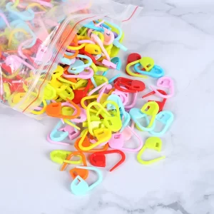 1000 Pieces/pack of Colored Knitting Markers Crochet Clip Stitching Knitting Markers DIY Process Plastic Safety Knitting Clips