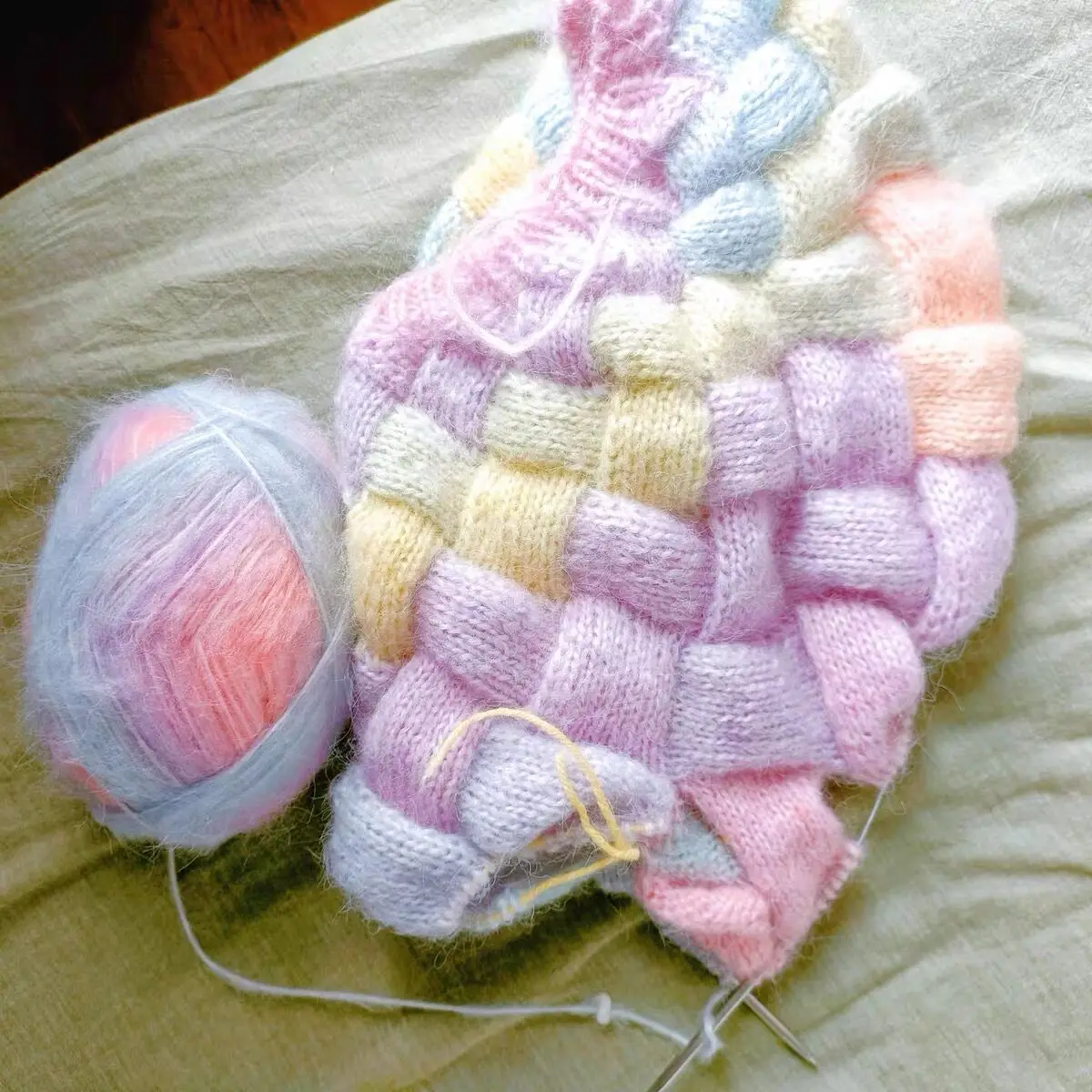 100 g Rainbow Angola Amorous Mohair Wool Yarn Plush Fine Wool Crochet Hand Knitting yarn DIY FOR sweater blanket